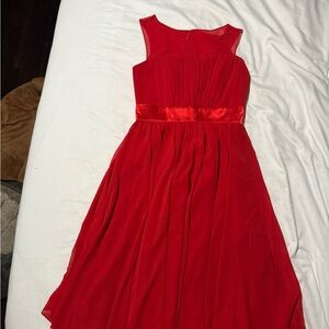 Elegant Red Kids Dress
